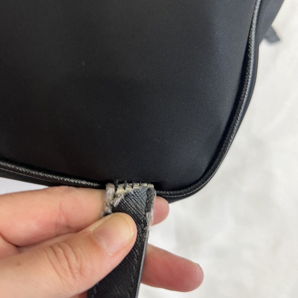 Kate‎ Spade Wilson Road Small Bradley Backpack Black Nylon Gold Leather Straps main image 8